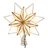 Kurt Adler 9.45-Inch UL 10-Light 7-Point Gold Glittered Capiz Star Tree Topper