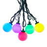 Kurt Adler 11.5-Foot UL 10-Light Multicolor LED Opaque G50 Light Set With Green Wire