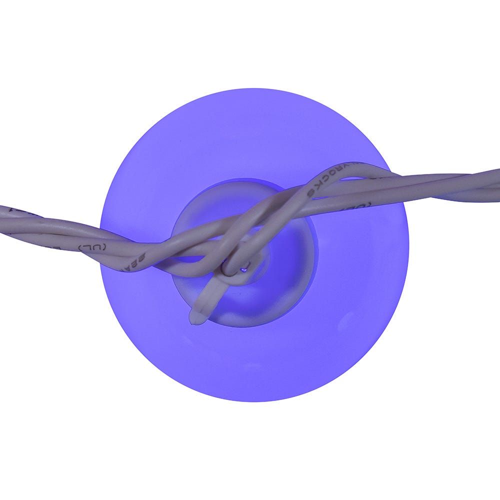 Kurt Adler 11.5-Foot UL 10-Light Multicolor LED Opaque G50 Light Set With White Wire