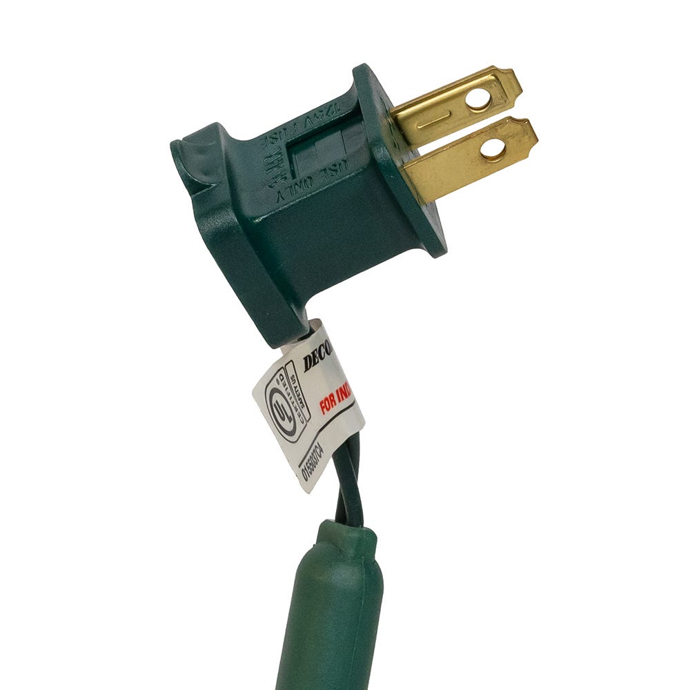 Kurt Adler 25.5-Foot UL 50-Light Convex Pure White 5MM LED Green Wire Light Set