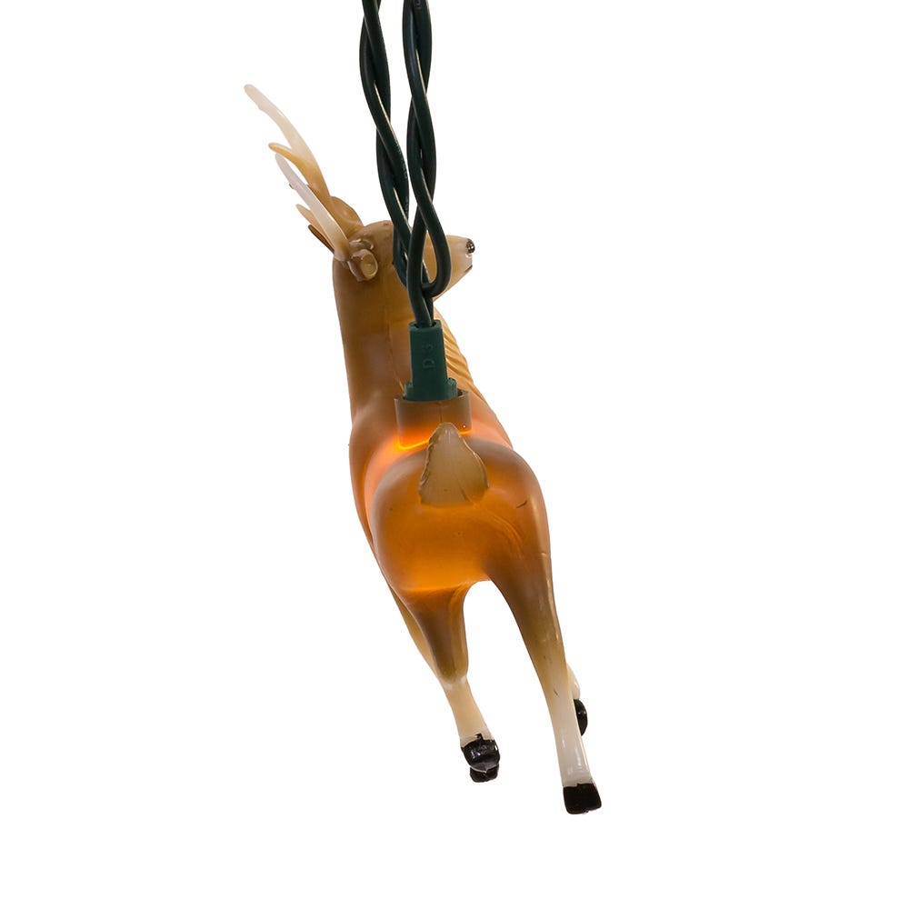 Kurt Adler 10-Light 4.5-Inch Plastic Reindeer Light Set