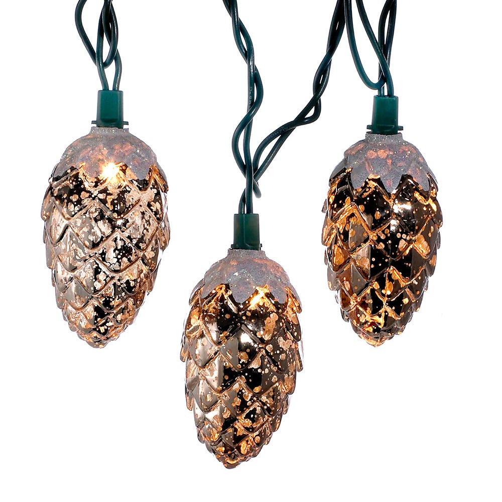 Kurt Adler UL 10-Light Pinecone Light Set
