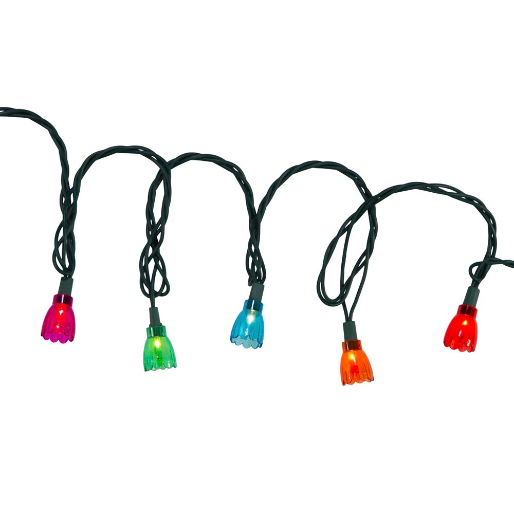 Kurt Adler UL 10-Light Multi-Color Tulip Light Set