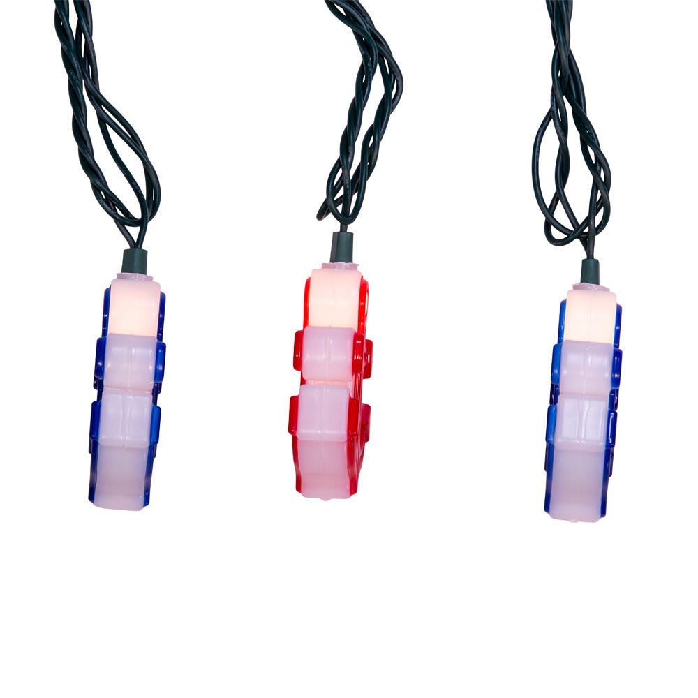 Kurt Adler UL 10-Light Red and Blue Anchor Light Set
