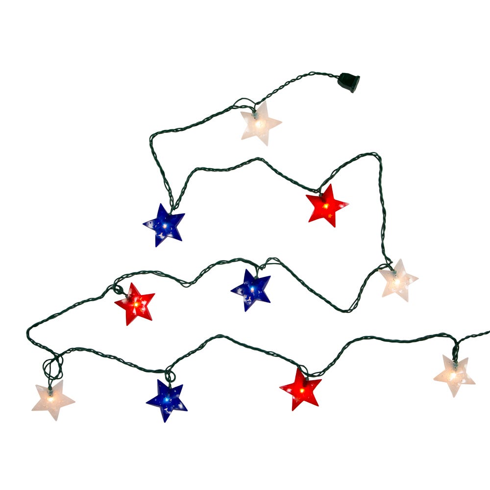 Kurt Adler UL 10-Light Patriotic Star Light Set