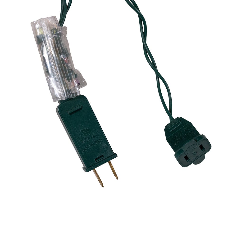 Kurt Adler 15.7-Foot UL 20-Light Multicolor LED Clear Lotus Flower Light Set With Green Wire