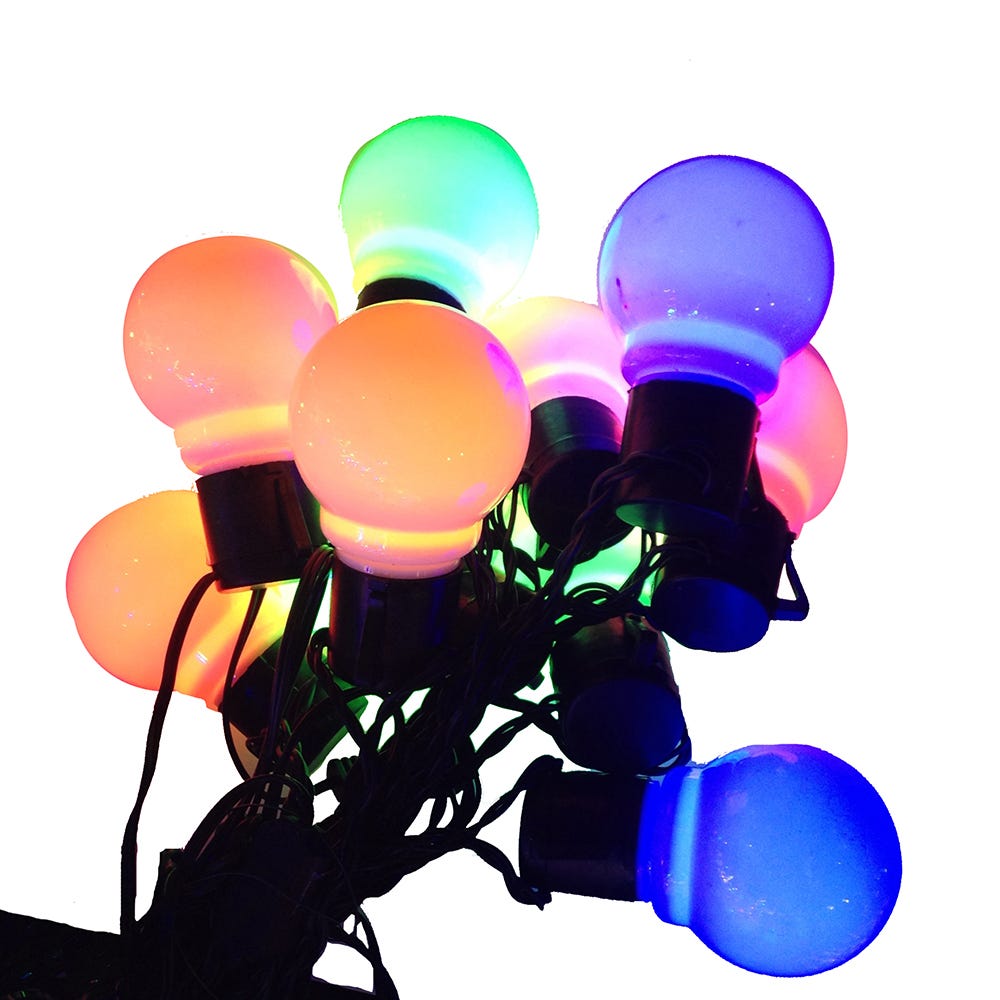 Kurt Adler 10 LED Old Time Party Light Set, Multicolor
