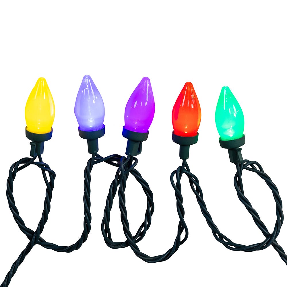 Kurt Adler 100 Lights Multi-LED C7 OPAQUE String Lights