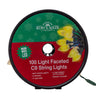 Kurt Adler 66-Foot UL 100-Light Warm White LED Faceted C9 Green Wire String Lights