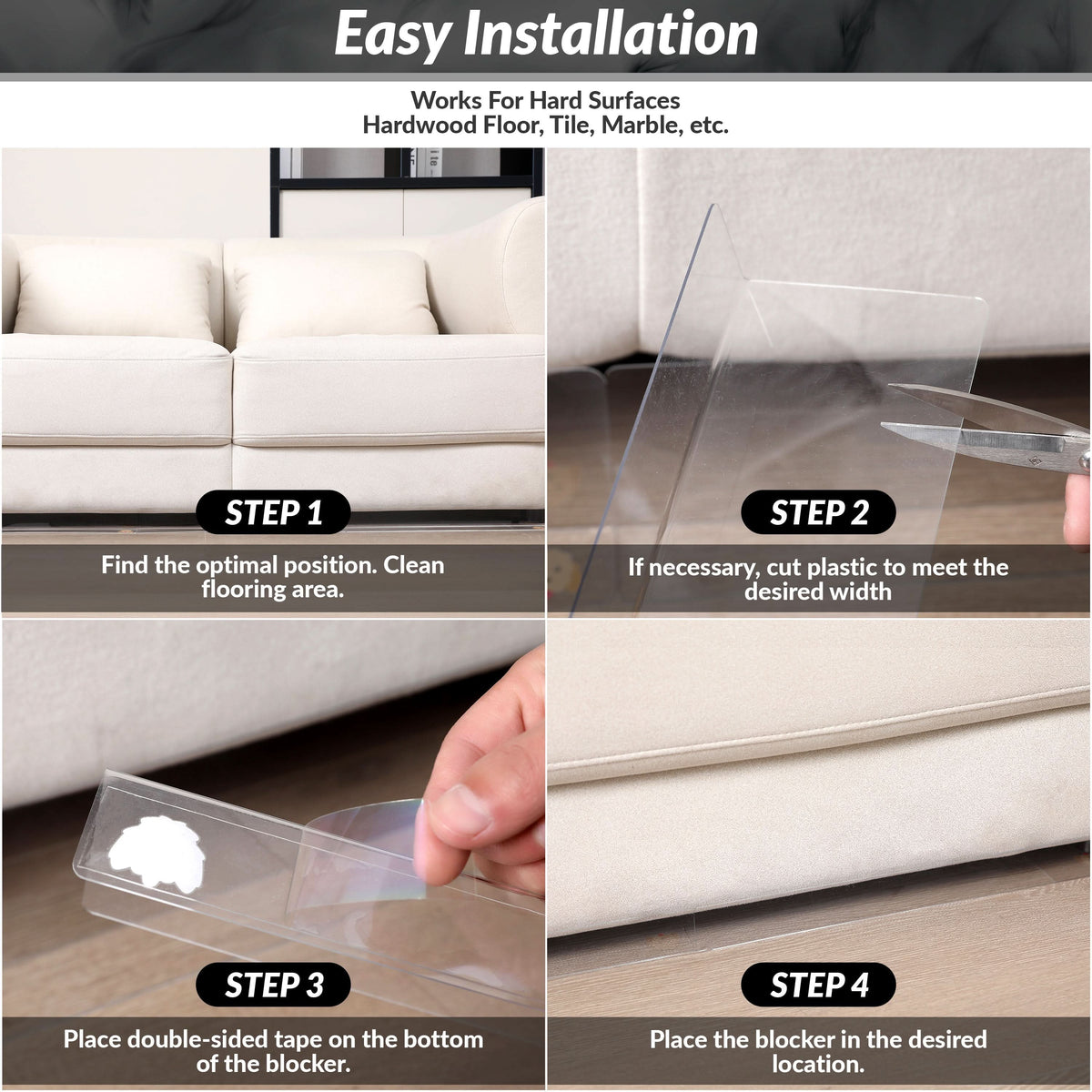 Under Couch / Bed Blocker (3.2 Inch Height)