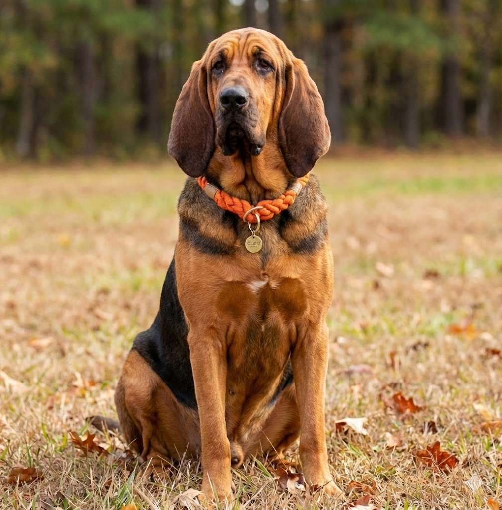 Glow Pups: Orange Stylish Rope Slip Dog Collar