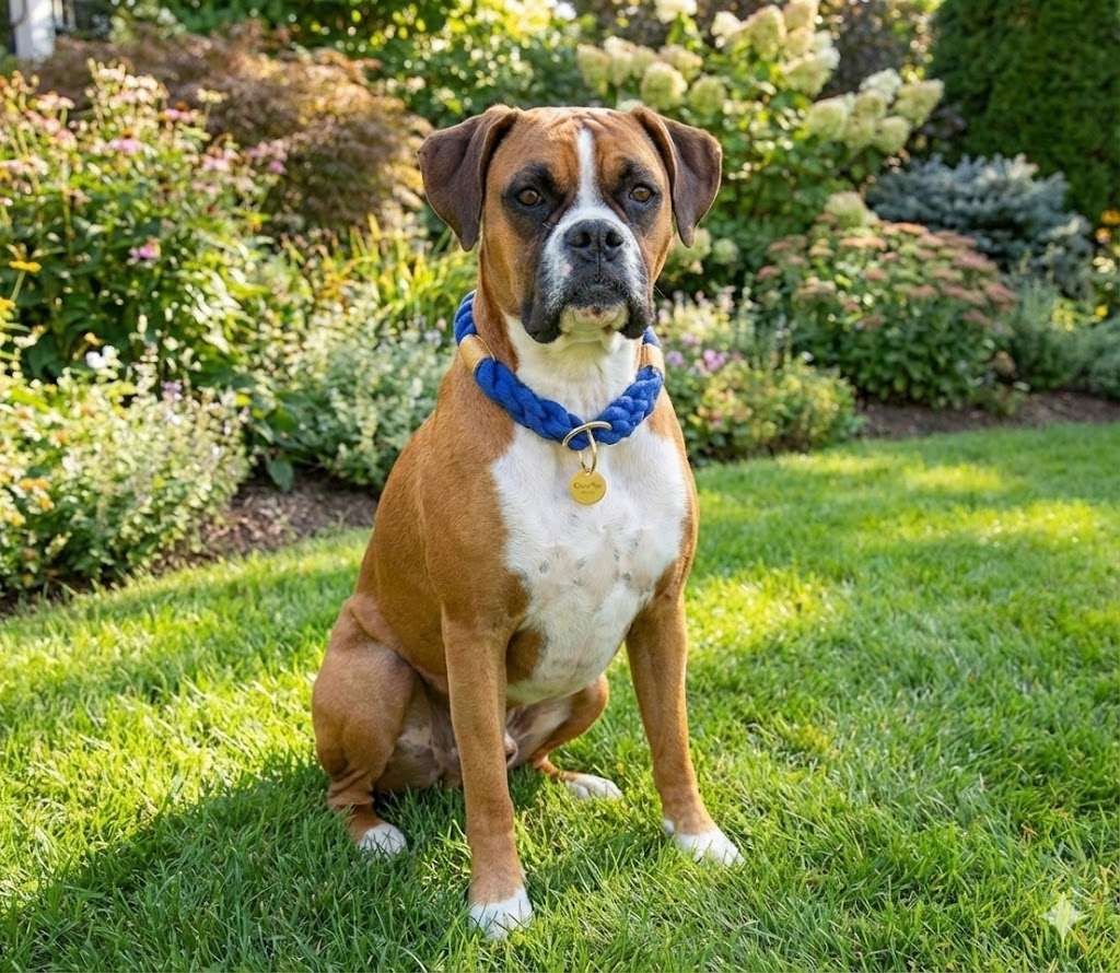 Glow Pups: Blue Stylish Rope Slip Dog Collar