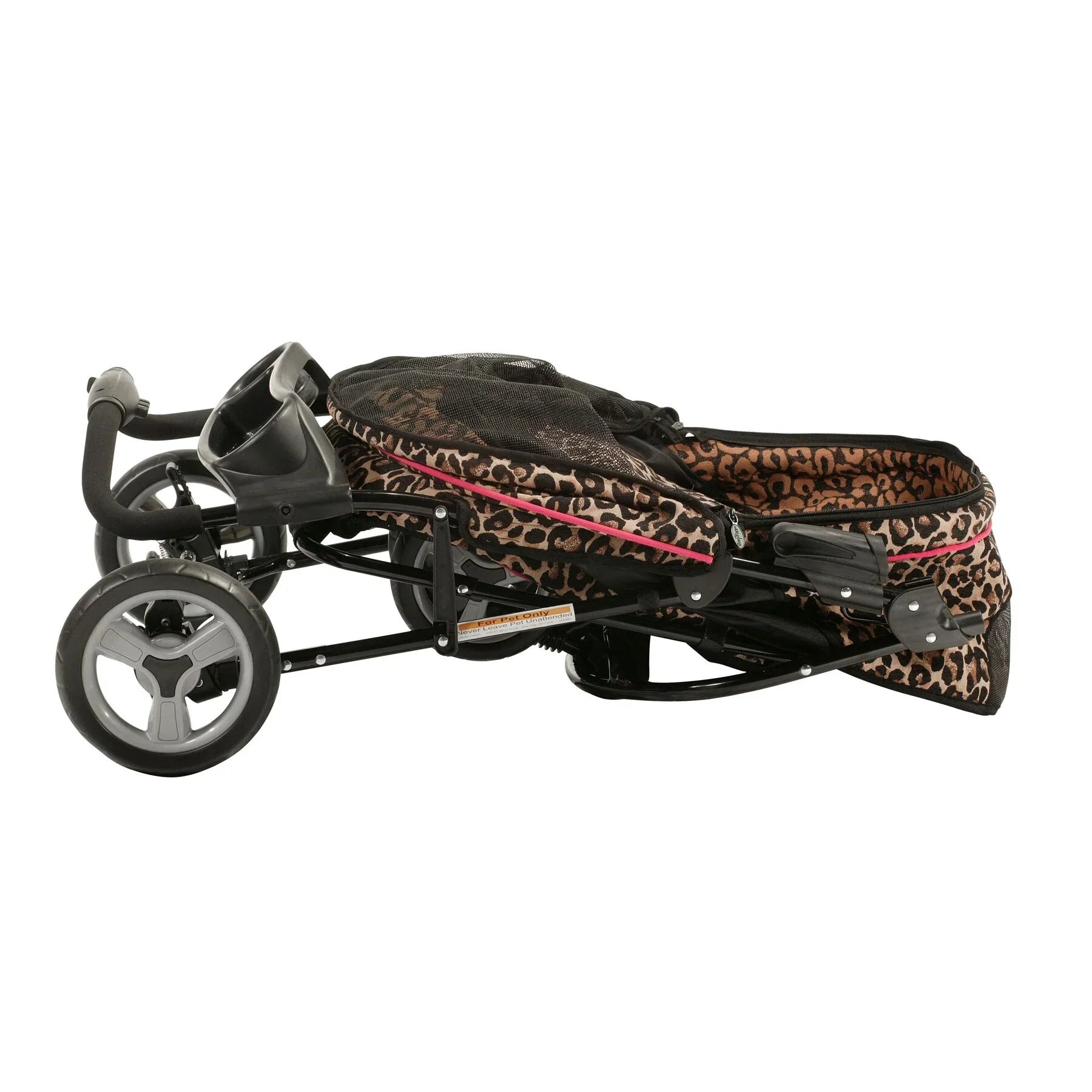 leopard print dog stroller Gen7Pets Cheetah Promenade Pet Stroller