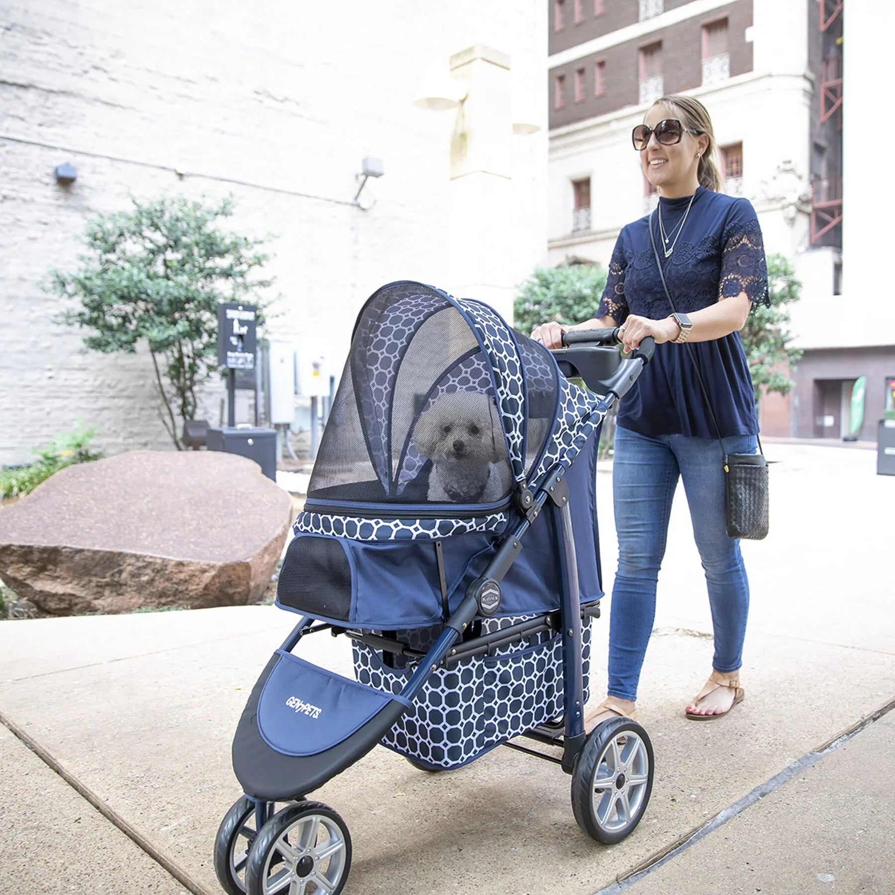 gen7 monaco premium dog stroller price Gen7Pets Monaco Pet Stroller Dress Blues