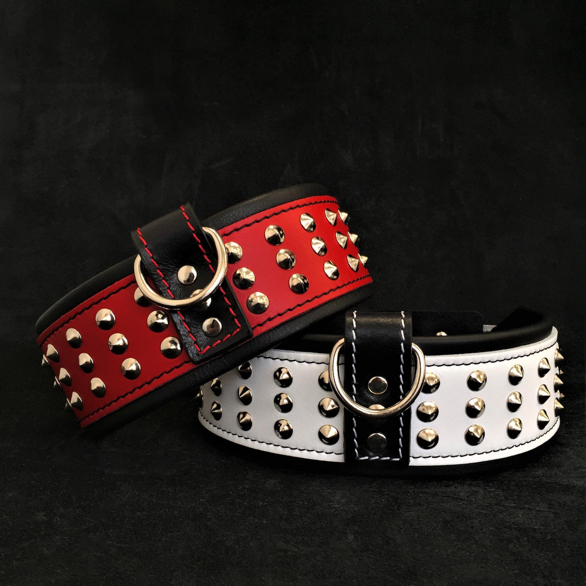 Bestia Star Leather Dog Collar