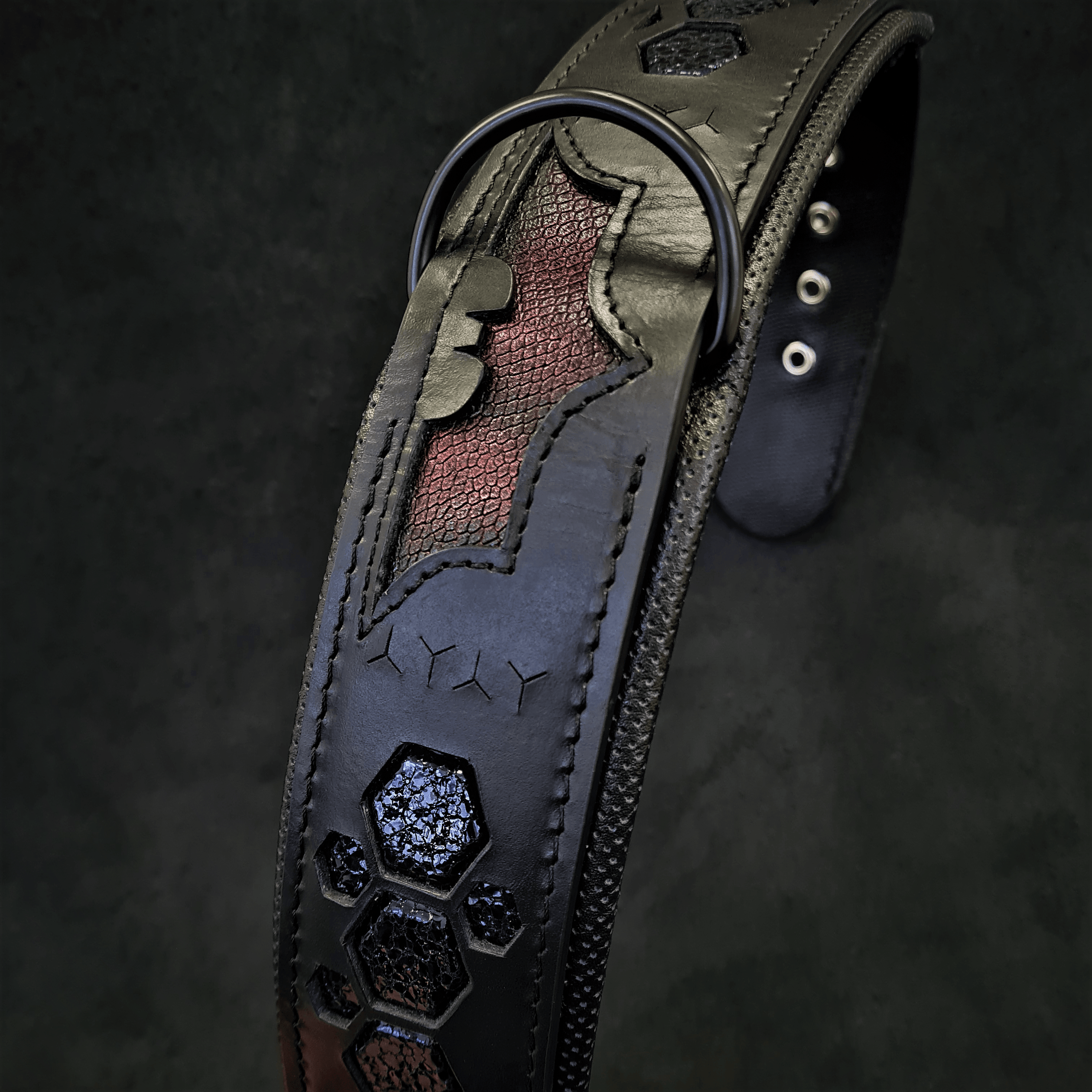 Bestia Dog Gear Genuine Leather Dog Collar 