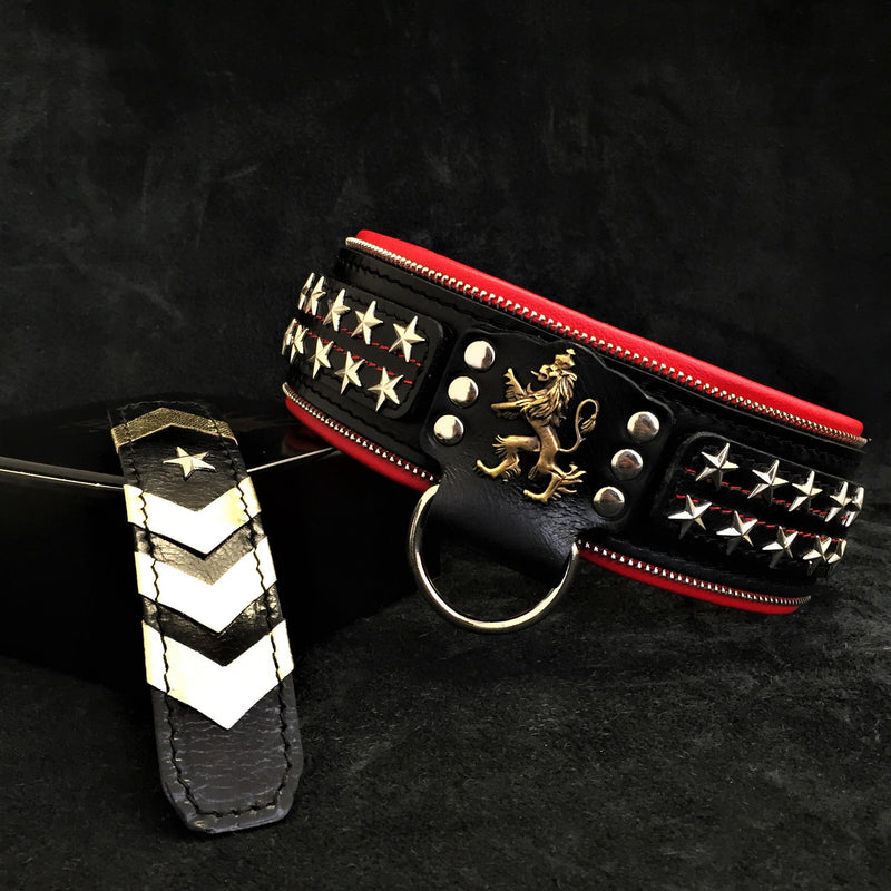 Bestia Dog Gear Genuine Leather Dog Collar 