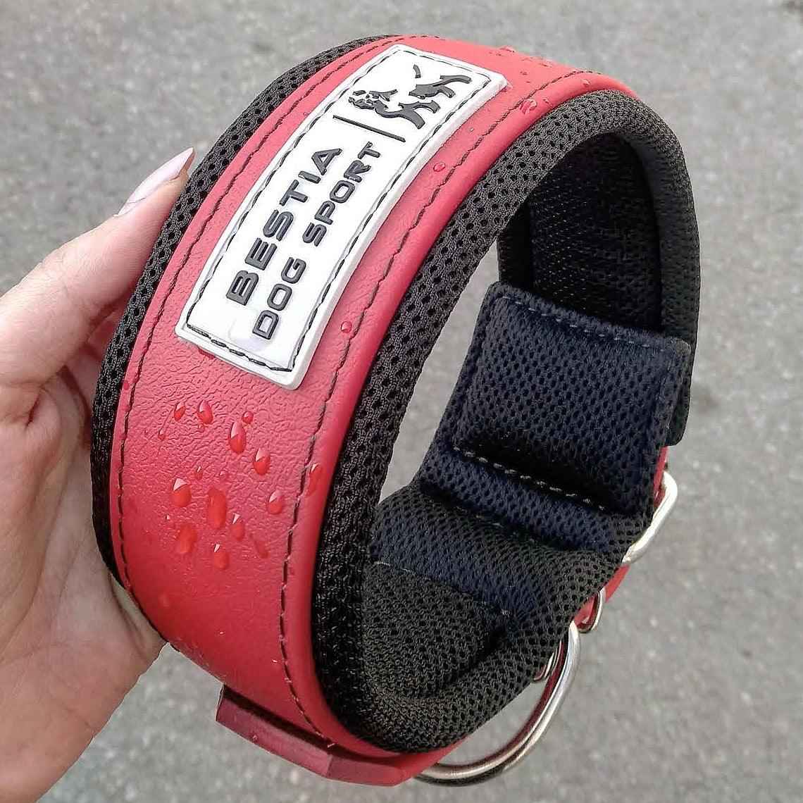 Bestia Dog Sport Red Dog Collar