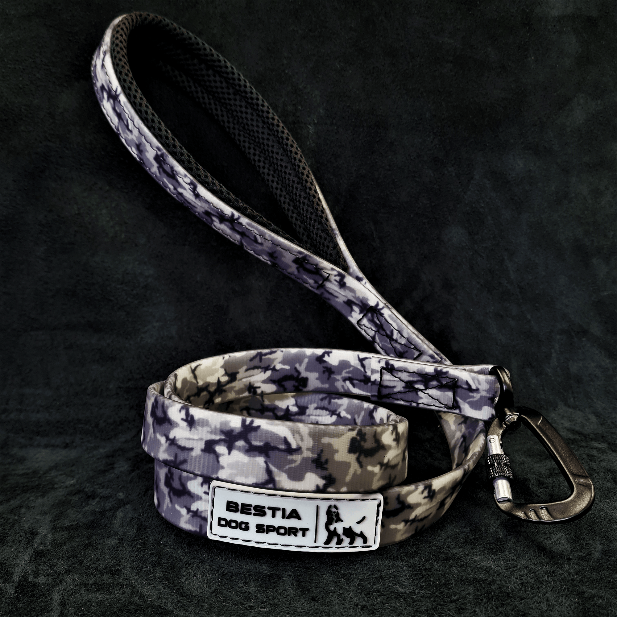 Bestia Dog Sport Tactical Grey Camo Dog Leash