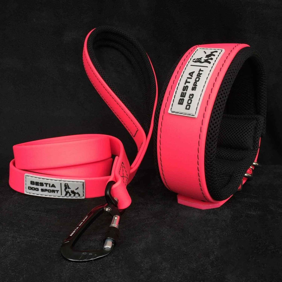 Bestia Dog Sport Tactical Neon Pink Dog Leash