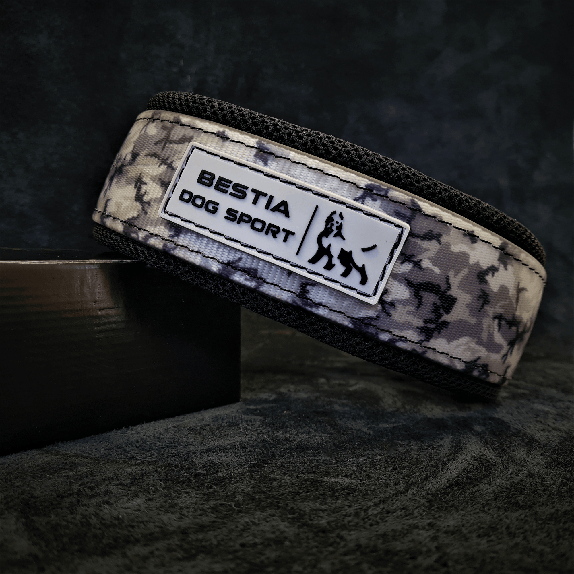 Bestia Dog Sport Grey Camo Dog Collar