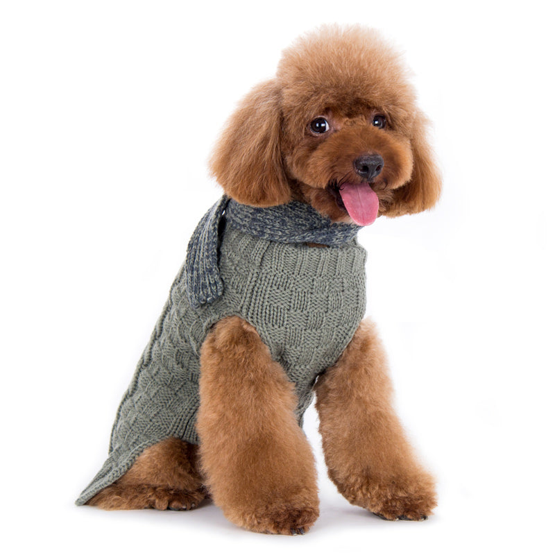 DOGO Urban Cable Scarf Dog Sweater