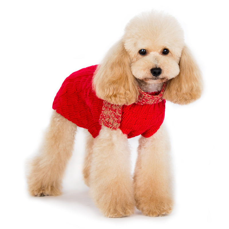 DOGO Urban Cable Scarf Dog Sweater