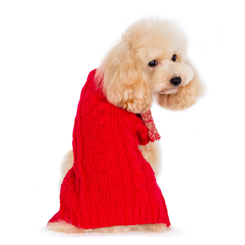 DOGO Urban Cable Scarf Dog Sweater