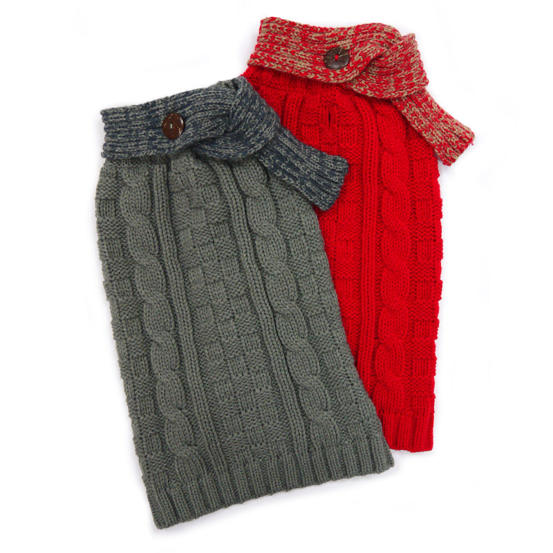 DOGO Urban Cable Scarf Dog Sweater