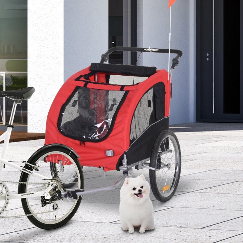 Pet Dog Bicycle Trailer Jogger with Suspension