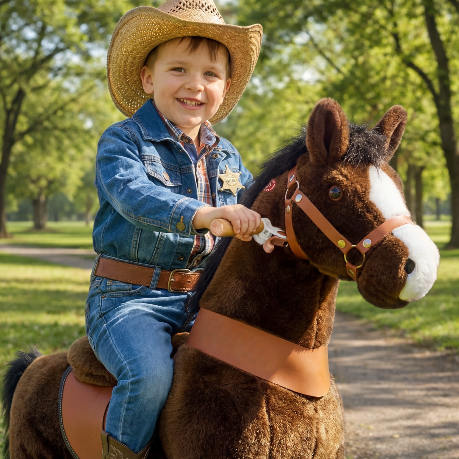 Model U Ride On Horse Toy Age 3-4 Chocolate