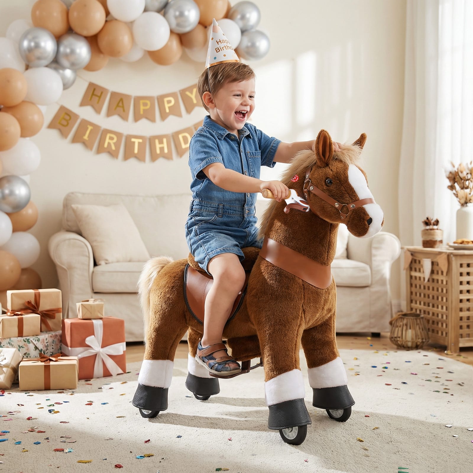 Model U Ride-On Pony Age 3-4 Brown