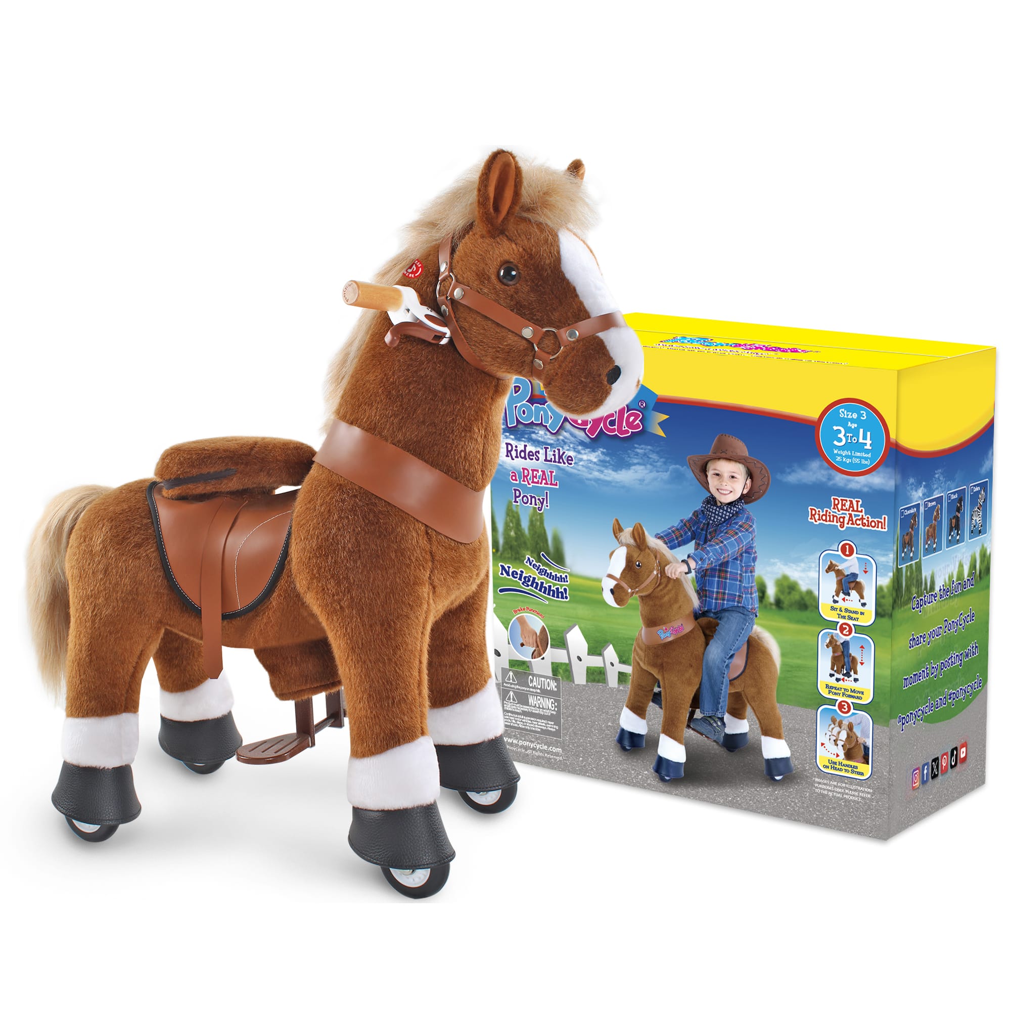 Model U Ride-On Pony Age 3-4 Brown