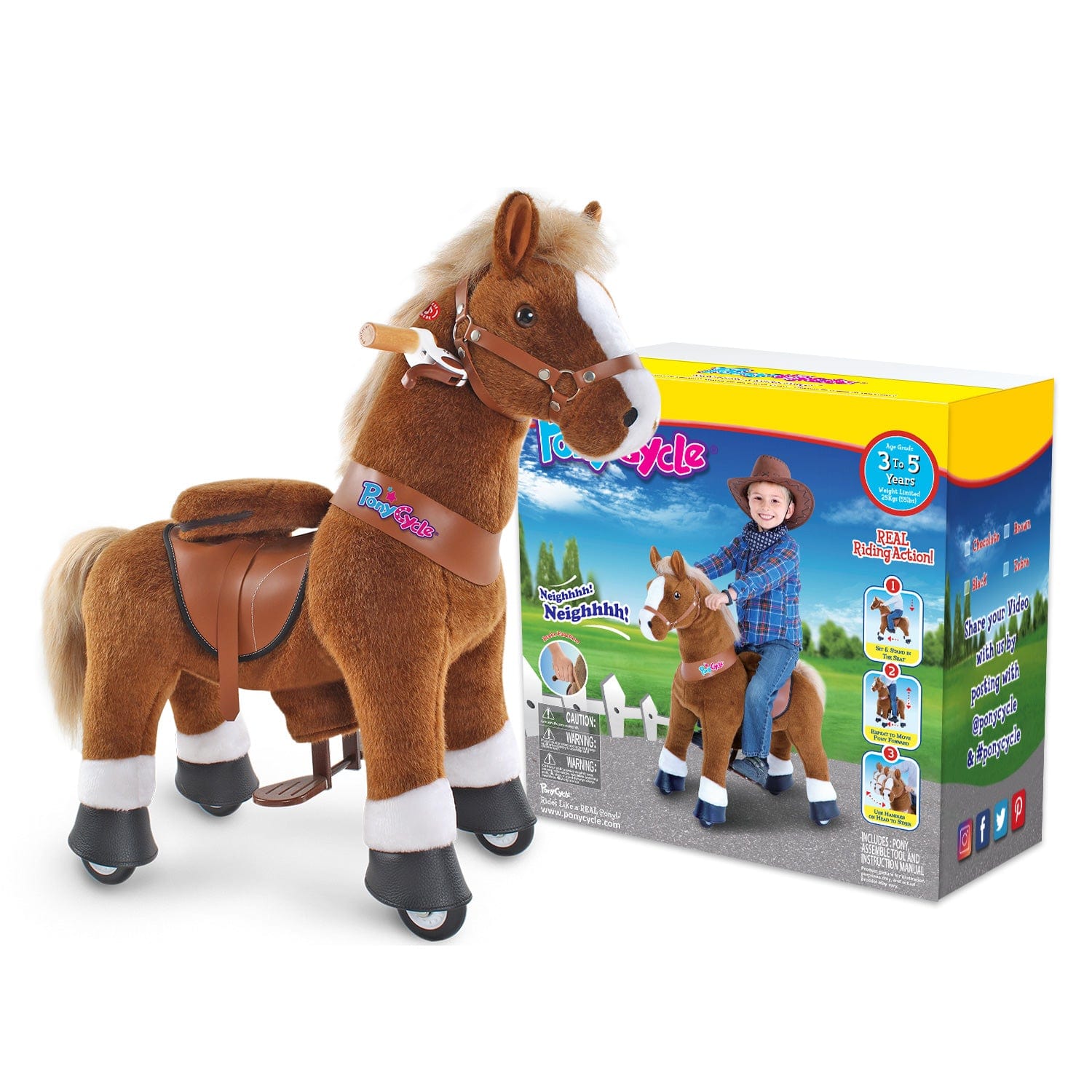 Model U Ride-On Pony Age 3-4 Brown