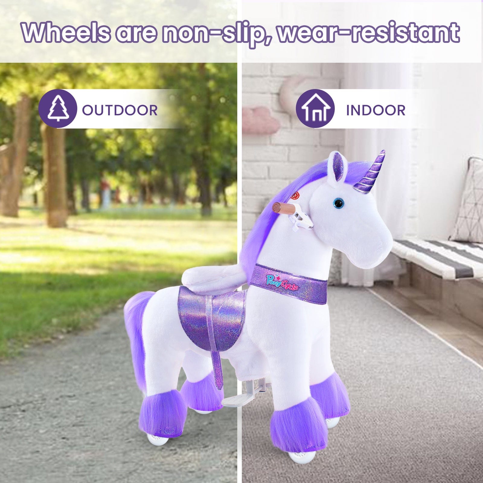 Model U Ride-On Unicorn Age 4-7 Purple