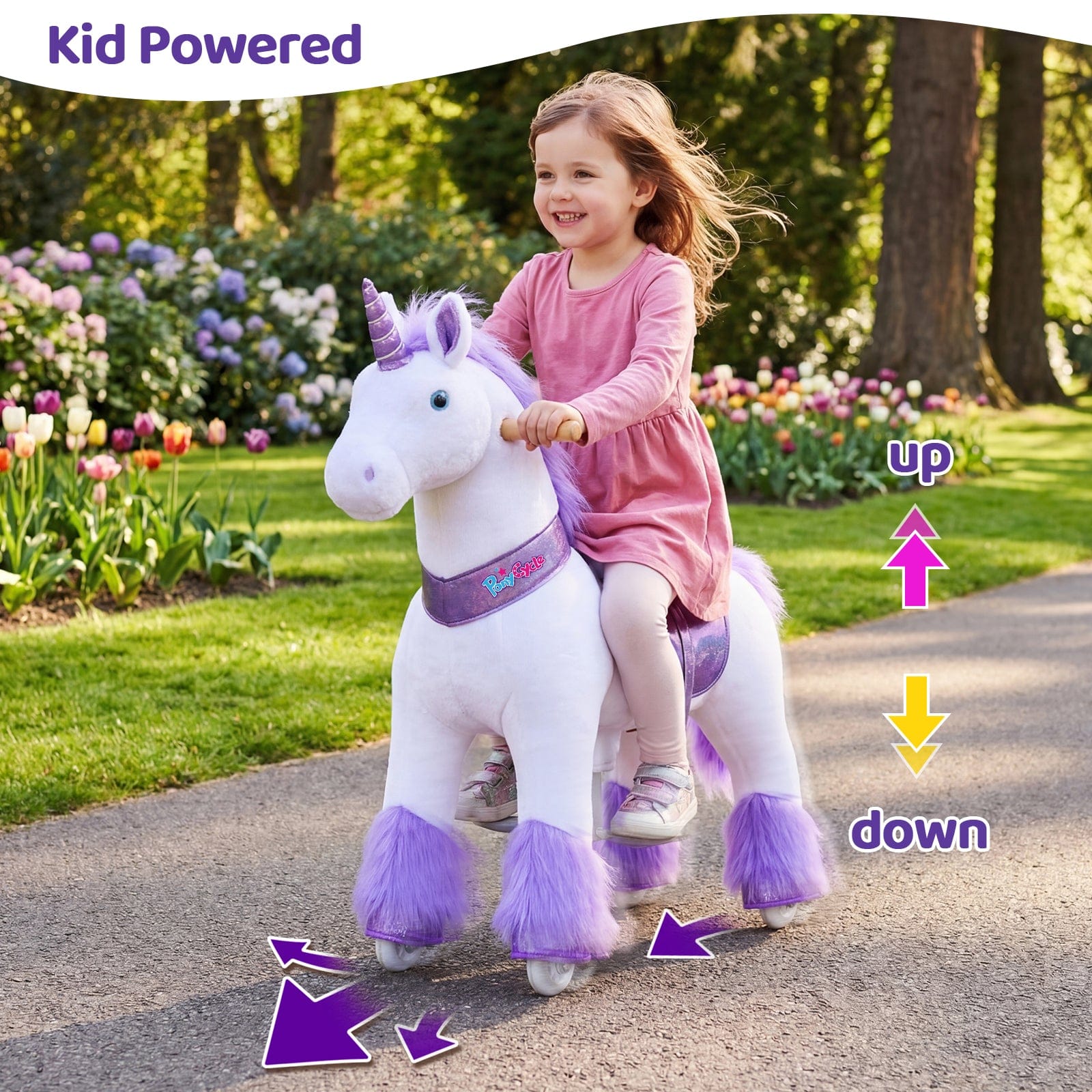 Model U Ride-On Unicorn Age 4-7 Purple