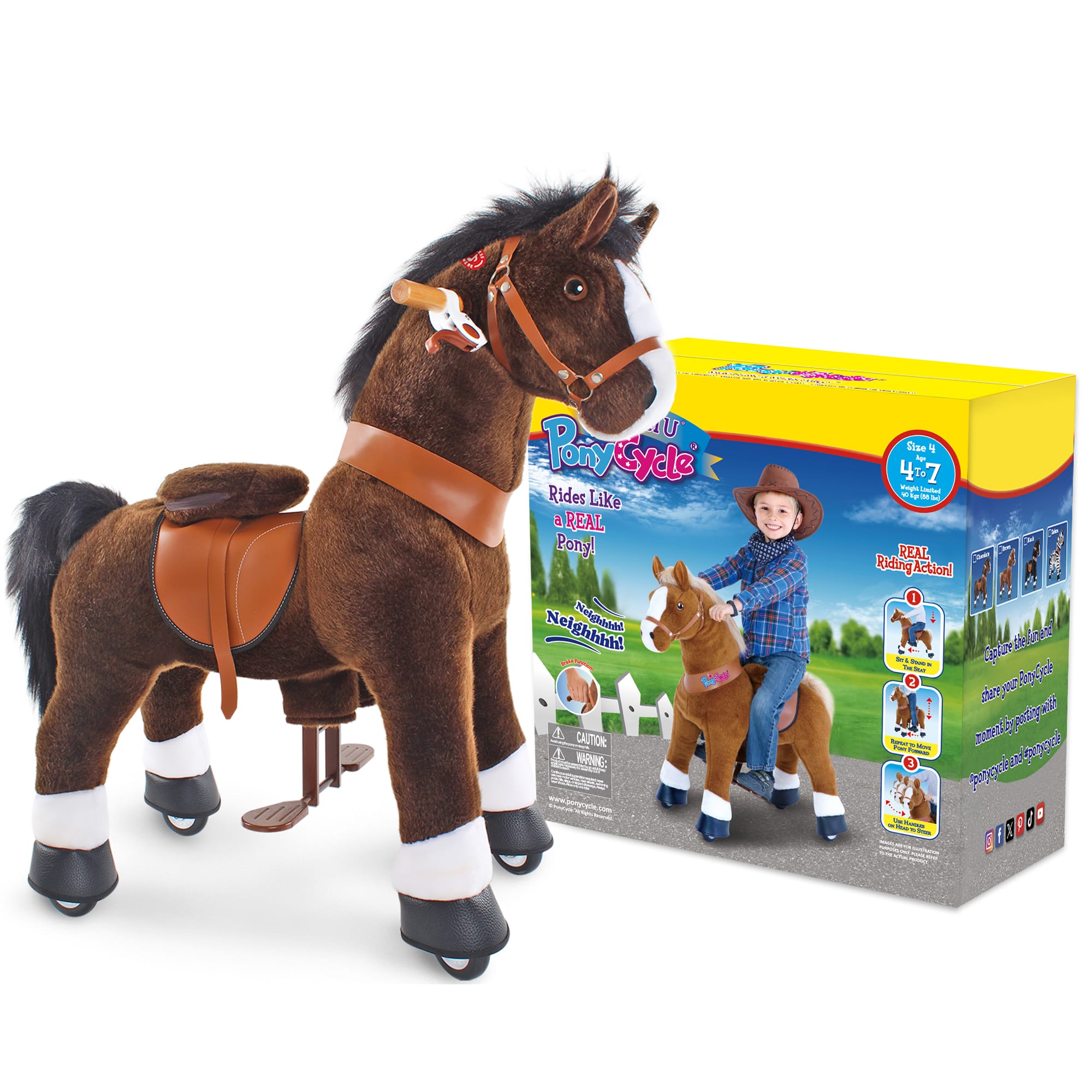 Model U Riding Horse Toy Age 4-7 Chocolate