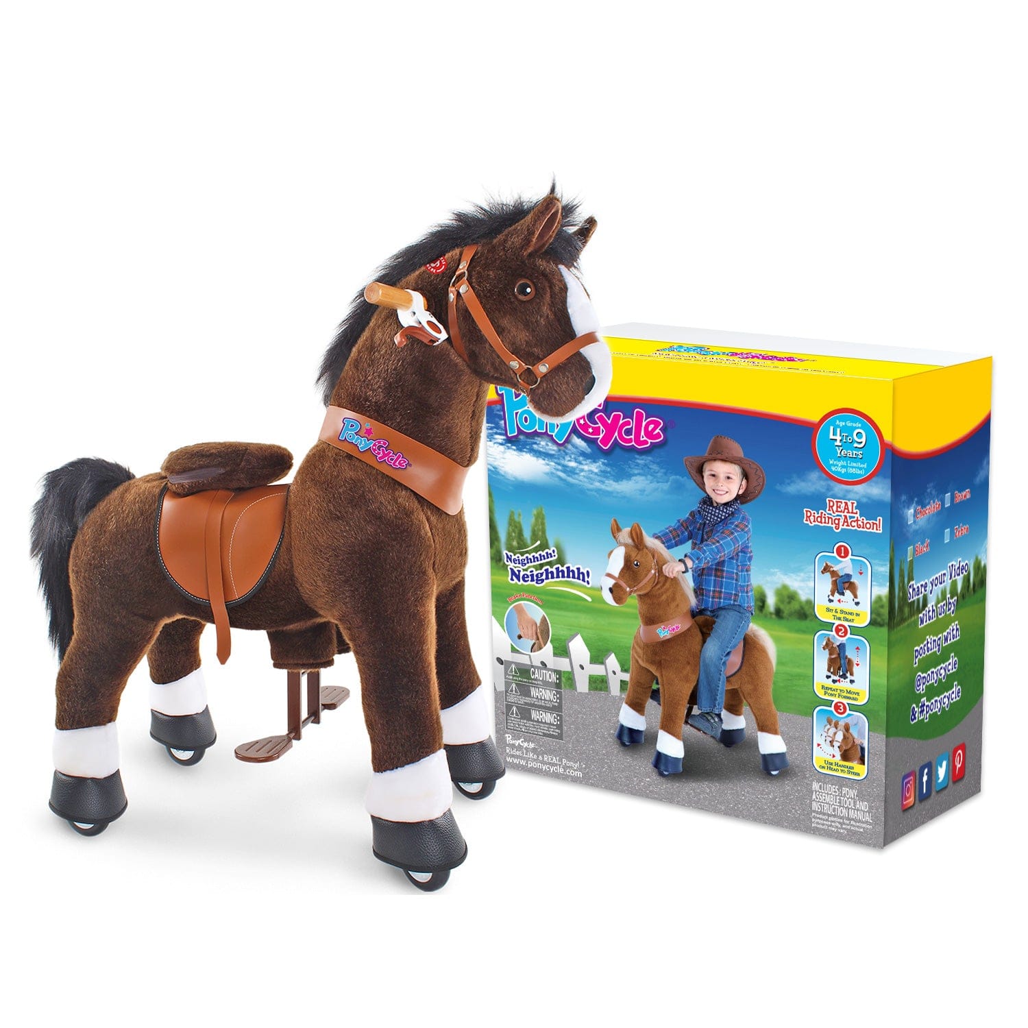 Model U Riding Horse Toy Age 4-7 Chocolate