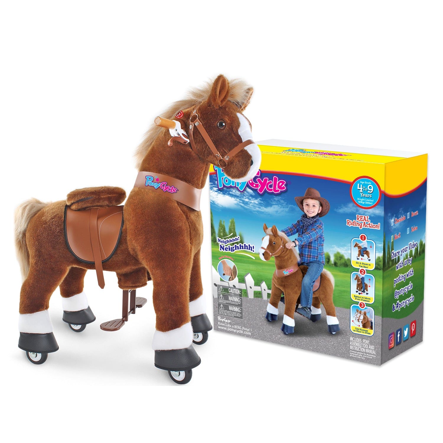 Model U RideOn Pony Toy Riding Horse Age 47 Brown