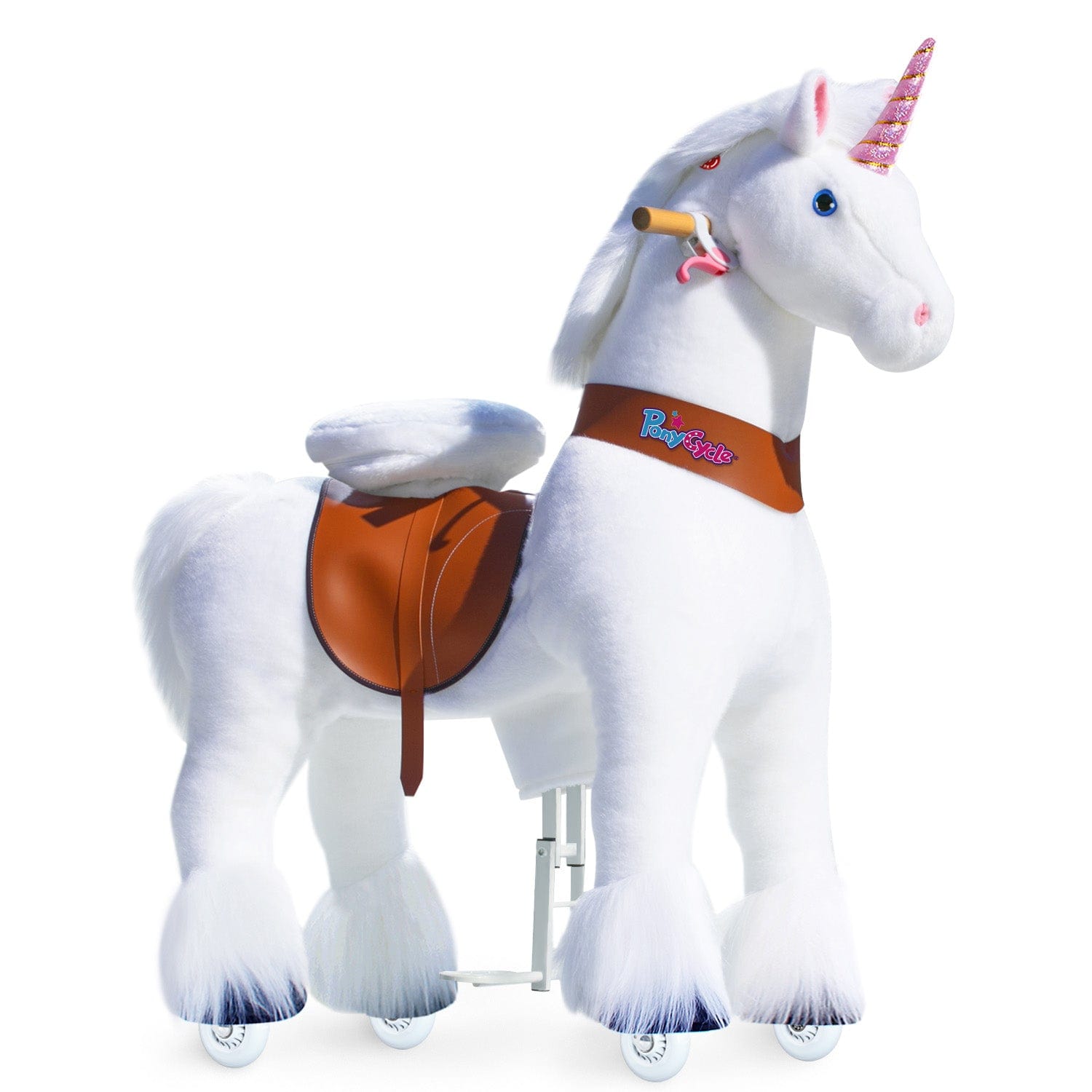 PonyCycle Unicorn Large Riding Unicorn White
