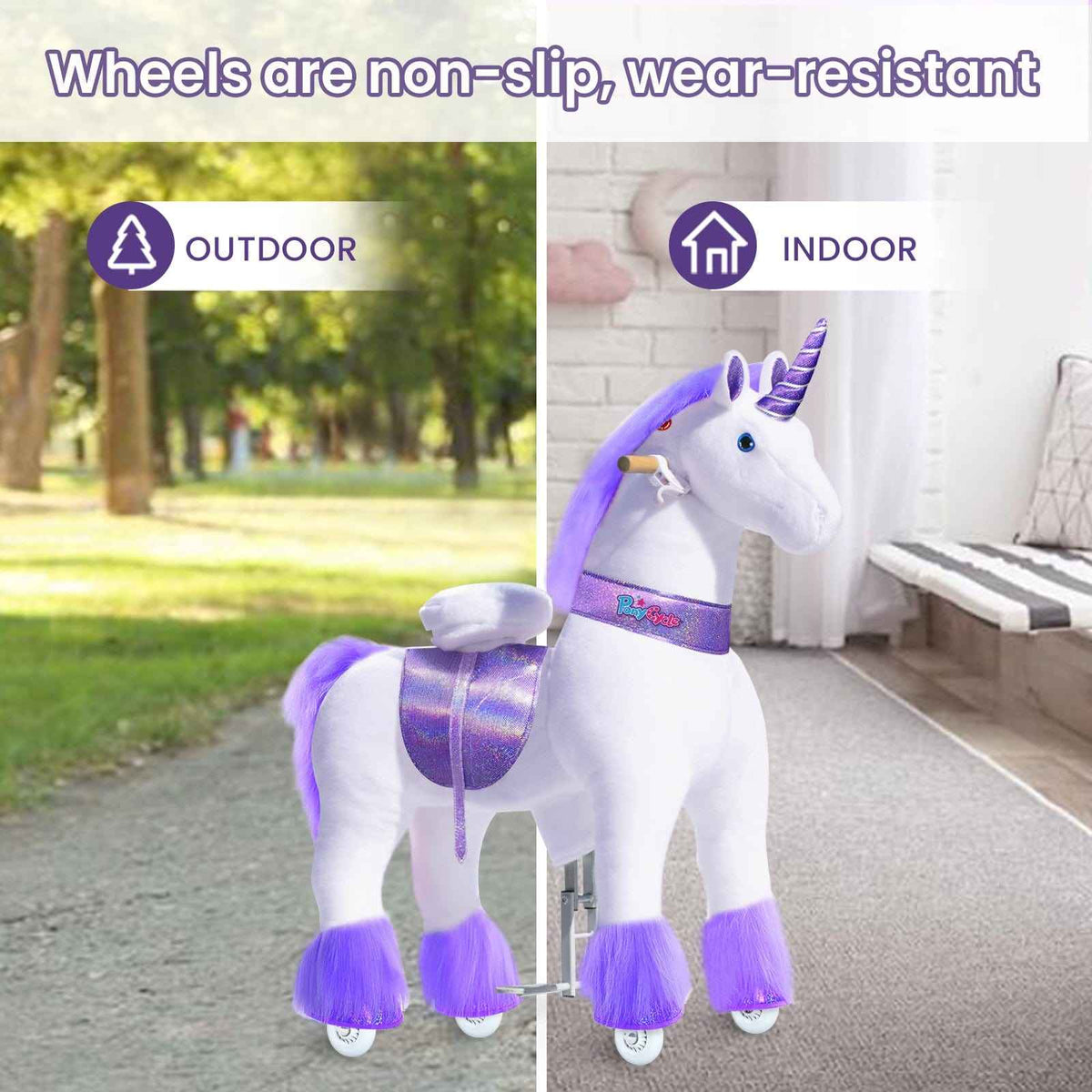 Model U Unicorn Ride-On Toy Age 7+ - Purple
