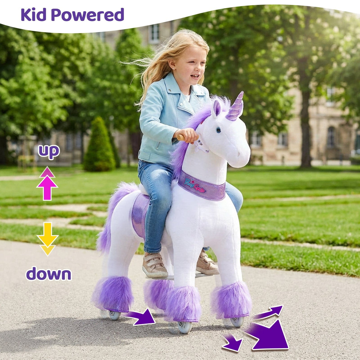 Model U® Unicorn Ride-On Toy Age 7+ – Purple | HT Animal Supply