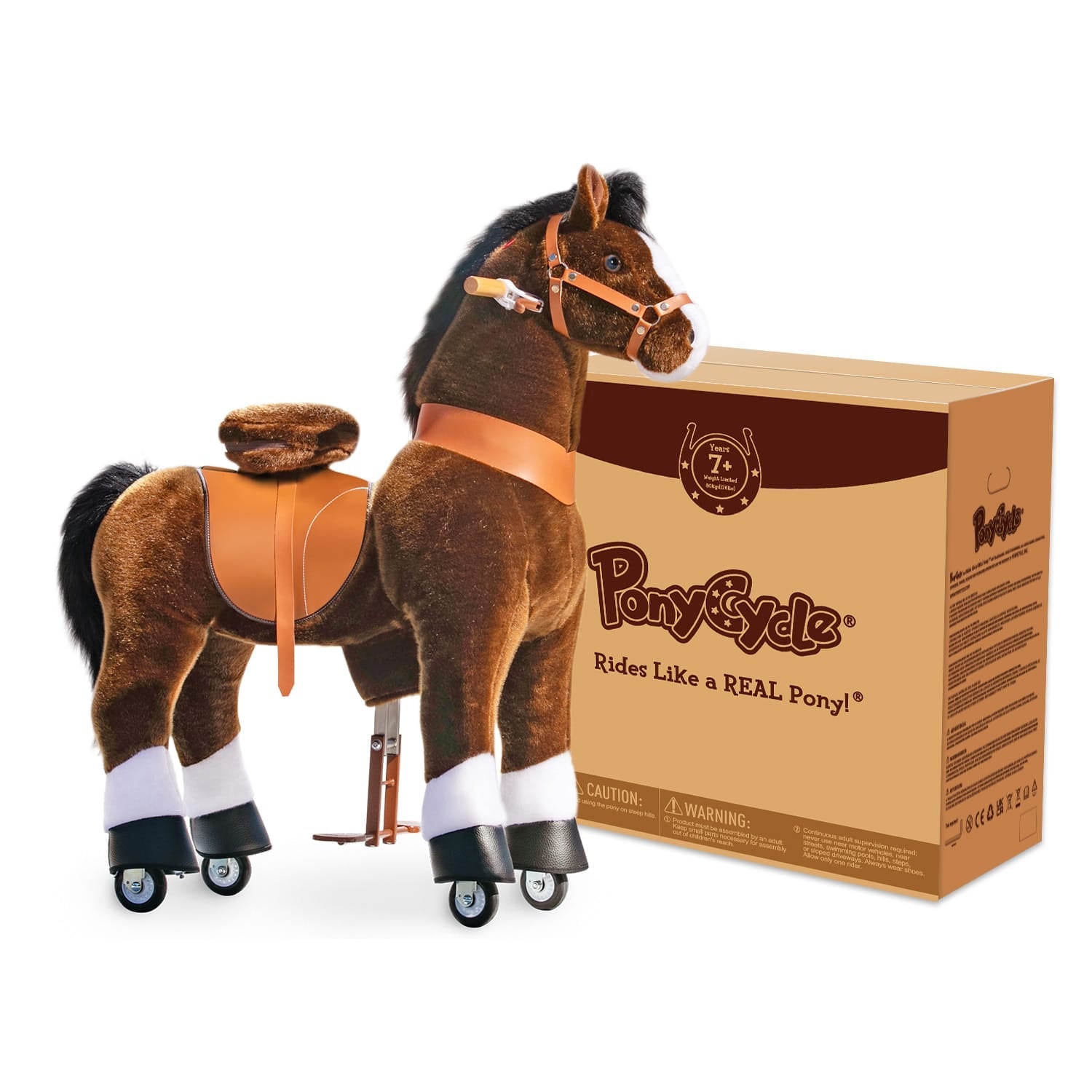 PonyCycle Large Ride On Horse - Chocolate