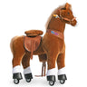 PonyCycle Large Ride On Horse Toy - Brown