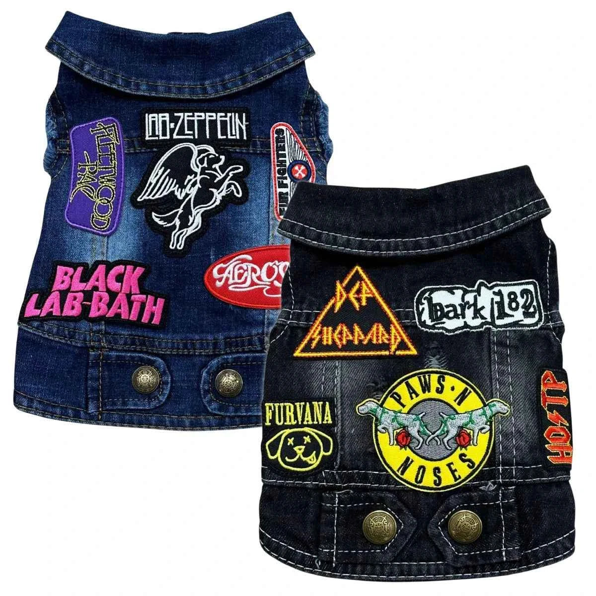 Heads or Tails Pup Ruff & Roll Denim Dog Vest
