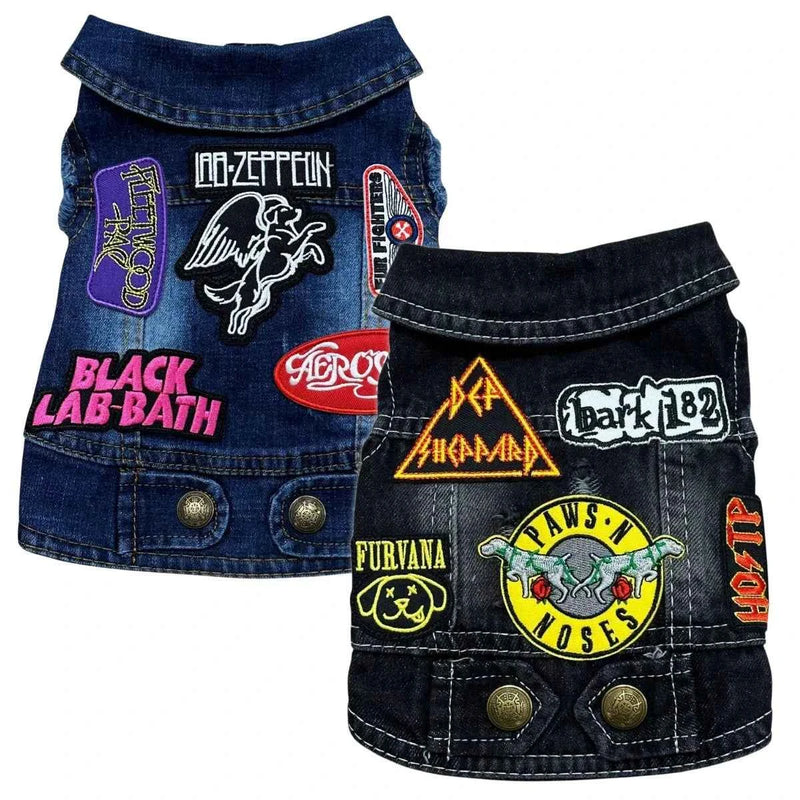 Heads or Tails Pup Ruff & Roll Denim Dog Vest