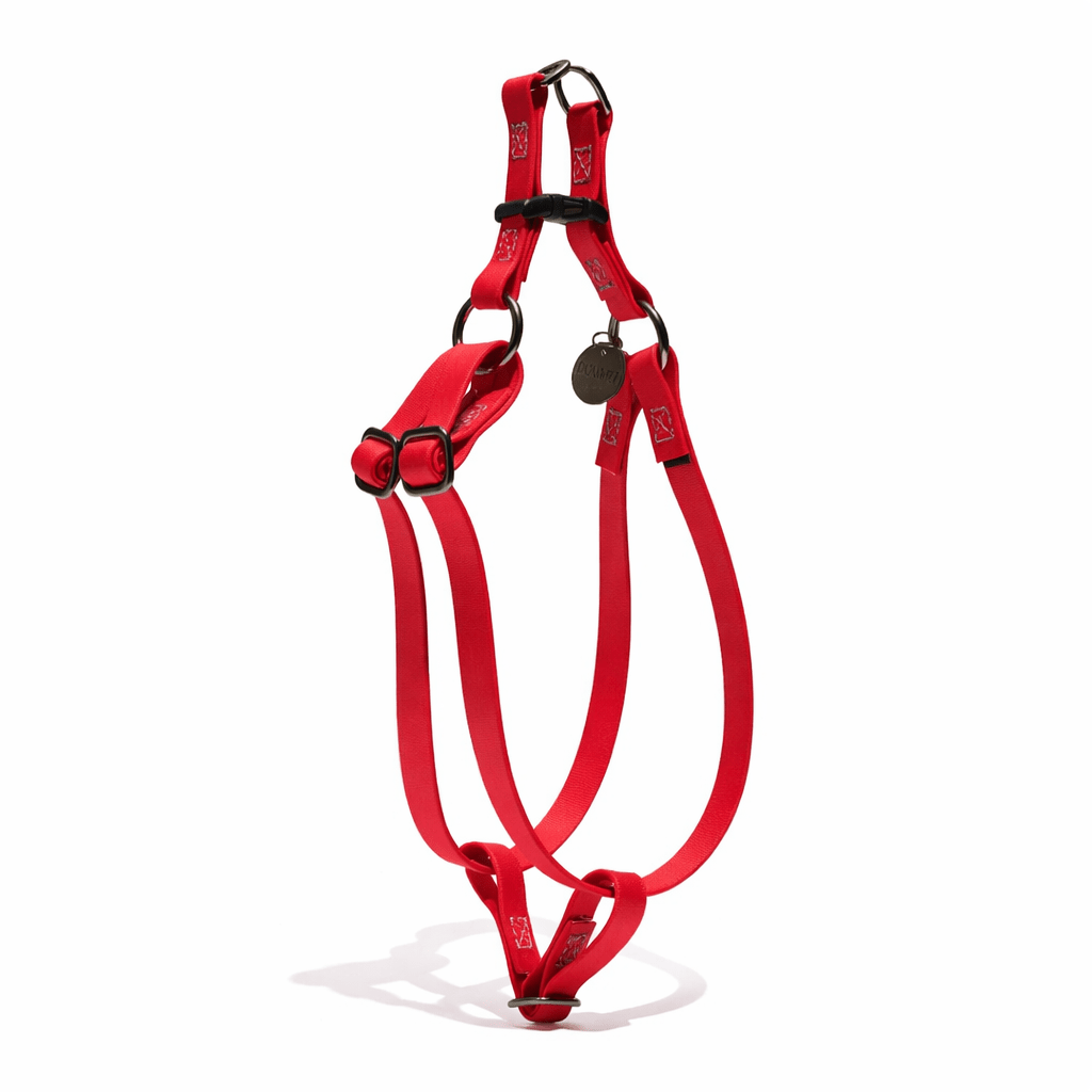 Water Resistant Cat & Dog Harness – Red with Matte Black Hardware | Durable, Adjustable & All-Weather