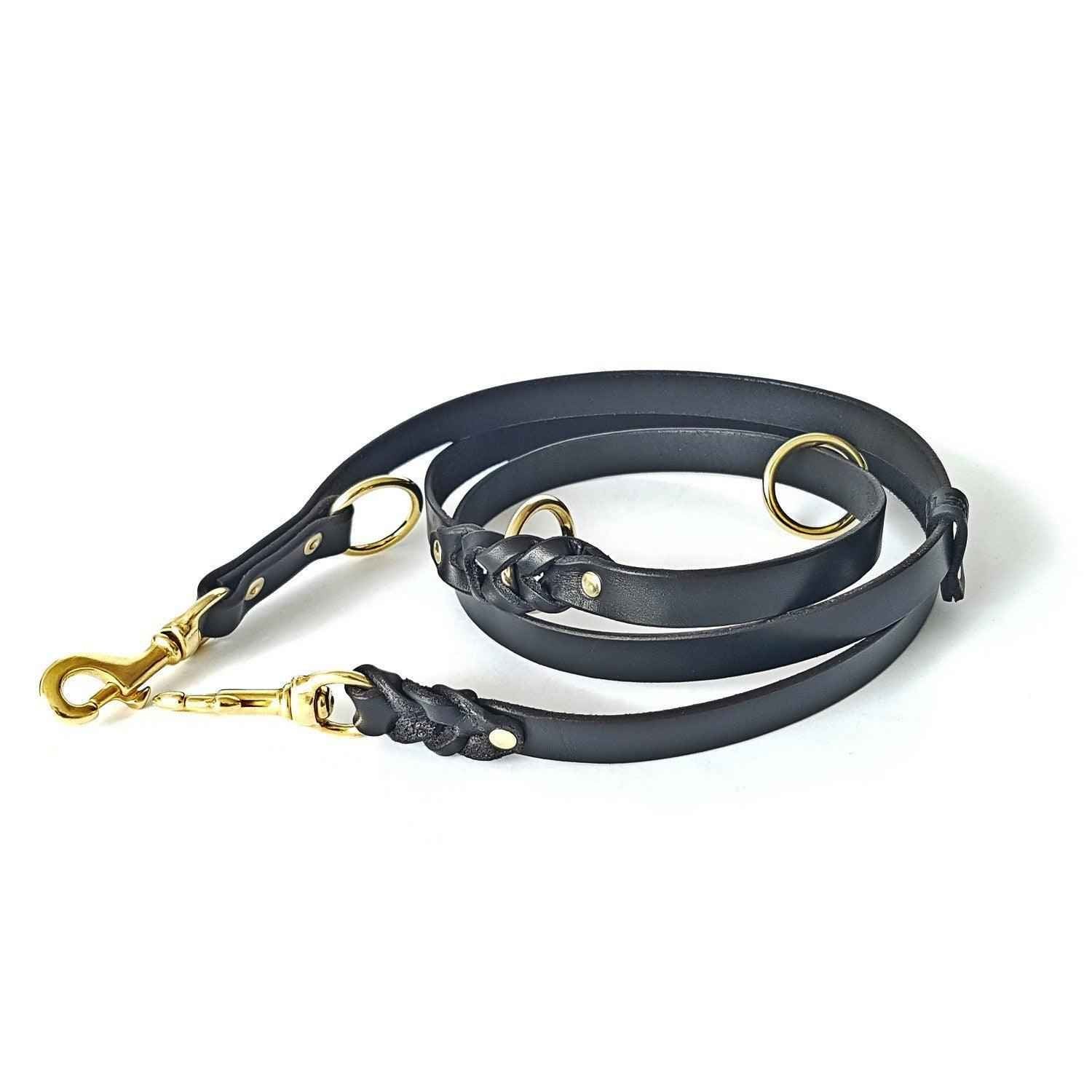 Bestia Multi Purpose Police Leather Dog Leash