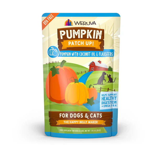 Weruva Pumpkin Patch Up! Pumpkin with Coconut Oil & Flaxseeds Wet Dog & Cat Pouch (1.05oz)