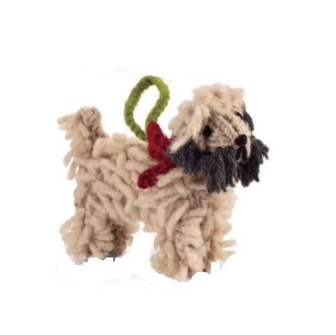 Chilly Dog Wheaten Terrier Hand Knit Wool Ornament